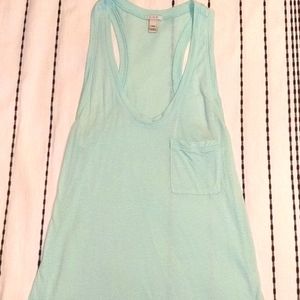 Cute J.Crew racerback tank top in mint green.